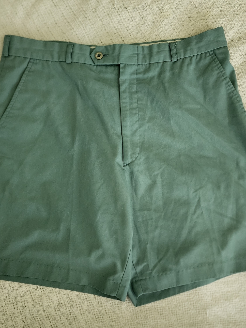 Palmland Club Vintage 36 Waist Casual Flat Front Golf Shorts - Muted Teal